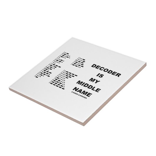 Decoder is mijn middelste naam (Intl Morse Code) Tegeltje (Zijkant)