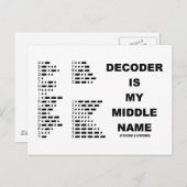 Decoder is mijn middelste naam (morse code) briefkaart (Voorkant / Achterkant)