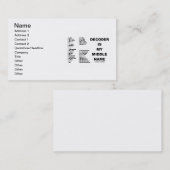 Decoder is mijn middelste naam (morse code) visitekaartje (Voorkant / Achterkant)