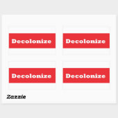 Decolonize Rechthoekige Sticker (Vel)