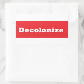 Decolonize Rechthoekige Sticker (Tas)