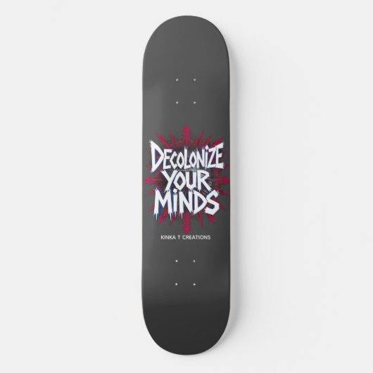 Decolonize Your Minds (Points) Persoonlijk Skateboard (Voorkant)