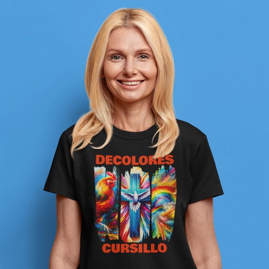 DeColores Cursillo Brush Stroke Haan Kruisduif T-shirt