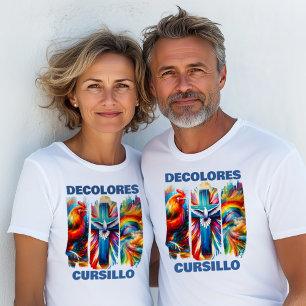 DeColores Cursillo Brush Stroke Haan Kruisduif T-shirt