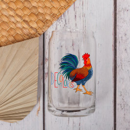 DeColores Cursillo Colorful Rooster Blikvorm Glas