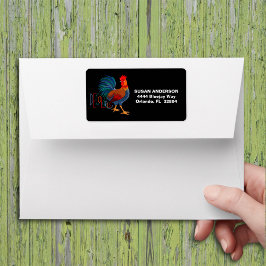 DeColores Cursillo Colorful Rooster Etiket