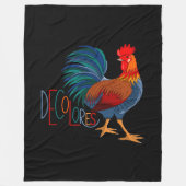 DeColores Cursillo Colorful Rooster Fleece Deken (Voorkant)