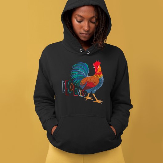 DeColores Cursillo Colorful Rooster Hoodie