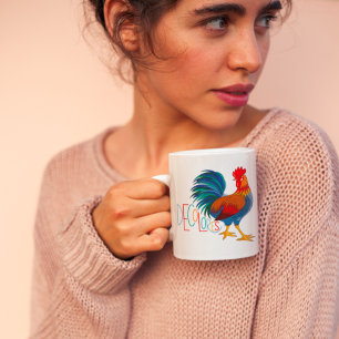 DeColores Cursillo Colorful Rooster Koffiemok