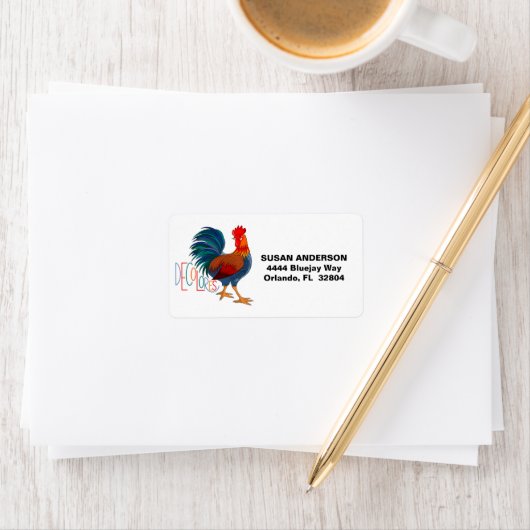 DeColores Cursillo Colorful Rooster Label (Insitu)