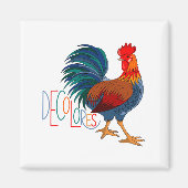 DeColores Cursillo Colorful Rooster Magneet (Voorkant)