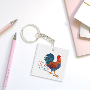 DeColores Cursillo Colorful Rooster Sleutelhanger