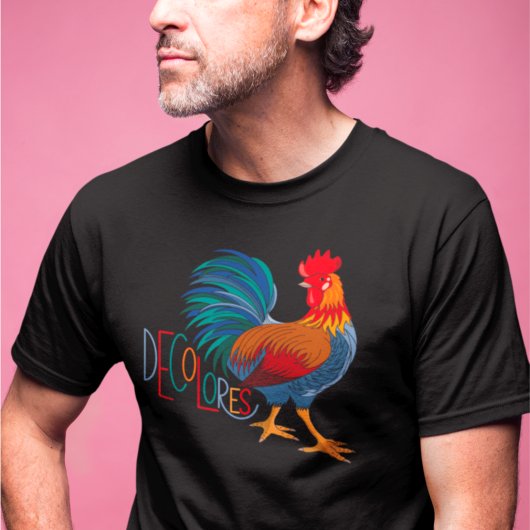 DeColores Cursillo Colorful Rooster T-shirt