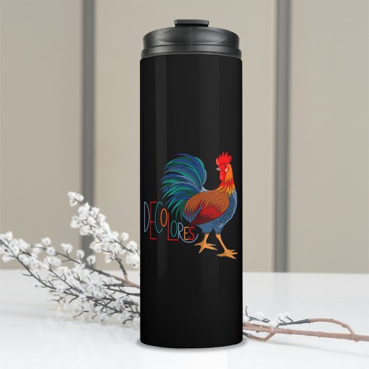 DeColores Cursillo Colorful Rooster Thermosbeker