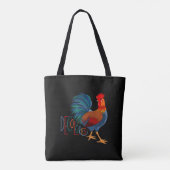 DeColores Cursillo Colorful Rooster Tote Bag (Achterkant)