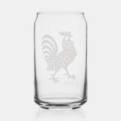 DeColores Cursillo Haan Zwart Silhouet Blikvorm Glas (Achterkant)