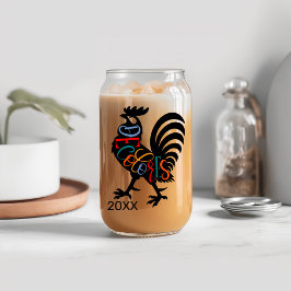 DeColores Cursillo Haan Zwart Silhouet Blikvorm Glas