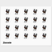 DeColores Cursillo Haan Zwart Silhouet Ronde Sticker (Vel)