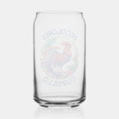 DeColores Cursillo Kleurrijke Bloemen Haan Blikvorm Glas (Achterkant)