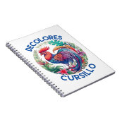 DeColores Cursillo Kleurrijke Bloemhaan Notitieboek (Rechterzijde)