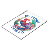 DeColores Cursillo Kleurrijke Bloemhaan Notitieboek (Linkerzijde)
