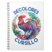 DeColores Cursillo Kleurrijke Bloemhaan Notitieboek (Voorkant)