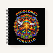 DeColores Cursillo Kruis Duif Haan Mandala Notitieboek (Voorkant)