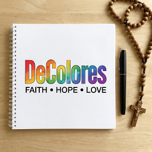DeColores Cursillo Regenboog Geloof Hoop Liefde Notitieboek