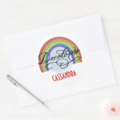 DeColores Cursillo Regenboog Geloof Religie Ronde Sticker (Envelop)