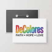 DeColores Cursillo Regenboog Geloven Hoop Liefde Button (Voorkant / Achterkant)