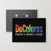 DeColores Cursillo Regenboog Geloven Hoop Liefde Button (Voorkant / Achterkant)