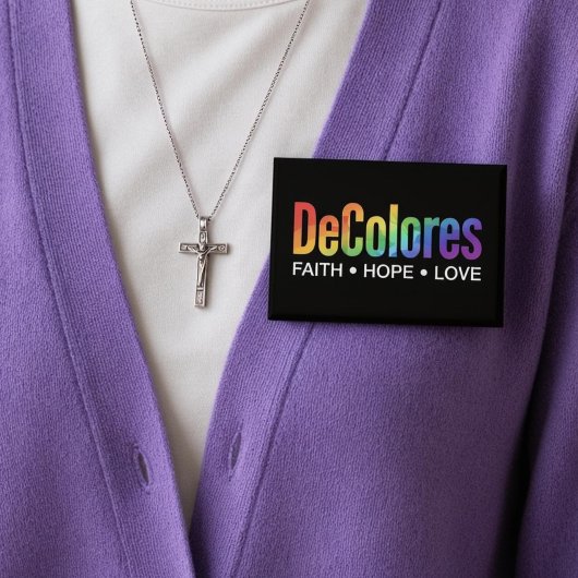 DeColores Cursillo Regenboog Geloven Hoop Liefde Button