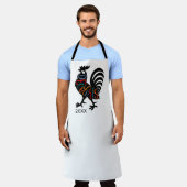 DeColores Cursillo Rooster Black Silhouette  Schort (Gedragen)