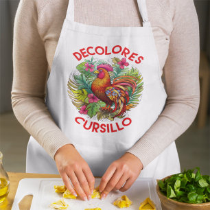 DeColores Cursillo Rooster Monstera Bladeren Bloem Schort