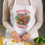 DeColores Cursillo Rooster Monstera Leaves Flowers Schort<br><div class="desc">Celebrate the joyful spirit of DeColores with this vibrant Cursillo apron, featuring a colorful rooster design inspired by the beloved traditions of the Cursillo movement. The bright rainbow rooster and bold DeColores Cursillo text represent the faith, fellowship, and Christian community that unite Cursillistas around the world. This eye-catching apron is...</div>