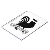 DeColores Cursillo Rooster Silhouet met Banner Notitieboek (Linkerzijde)