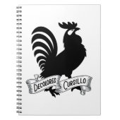 DeColores Cursillo Rooster Silhouet met Banner Notitieboek (Voorkant)
