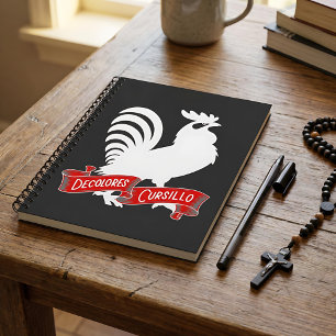 DeColores Cursillo Rooster Silhouet met Banner Notitieboek