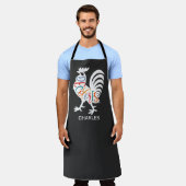 DeColores Cursillo Rooster White Silhouette  Schort (Gedragen)