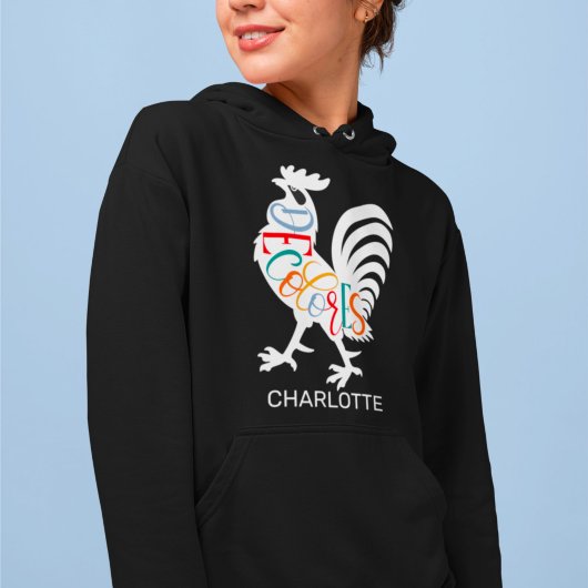 DeColores Cursillo Rooster Wit Silhouet Trui