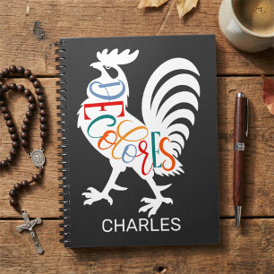 DeColores Cursillo Rooster Witte Silhouet Notitieboek