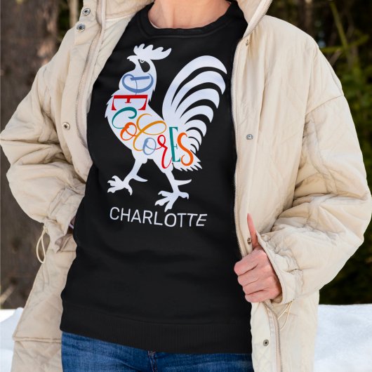 DeColores Cursillo Rooster Witte Silhouet Trui