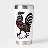 DeColores Cursillo Rooster Zwarte Silhouet Geïsoleerde Drinkbeker (Voorkant)