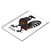 DeColores Cursillo Rooster Zwarte Silhouet Notitieboek (Linkerzijde)