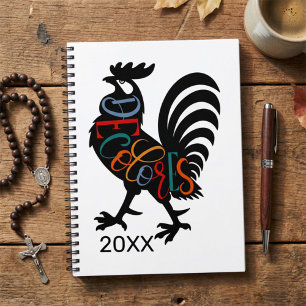 DeColores Cursillo Rooster Zwarte Silhouet Notitieboek
