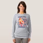 DeColores Cursillo Volkskunst Rooster Christelijk T-shirt (Voorkant volledig)