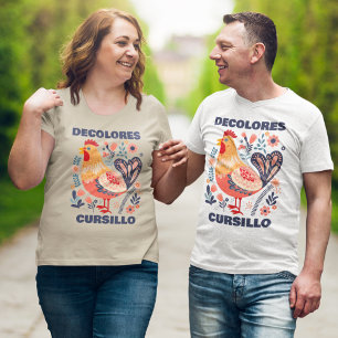 DeColores Cursillo Volkskunst Rooster Christelijk T-shirt