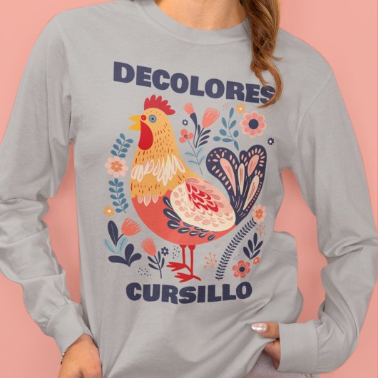DeColores Cursillo Volkskunst Rooster Christelijk T-shirt