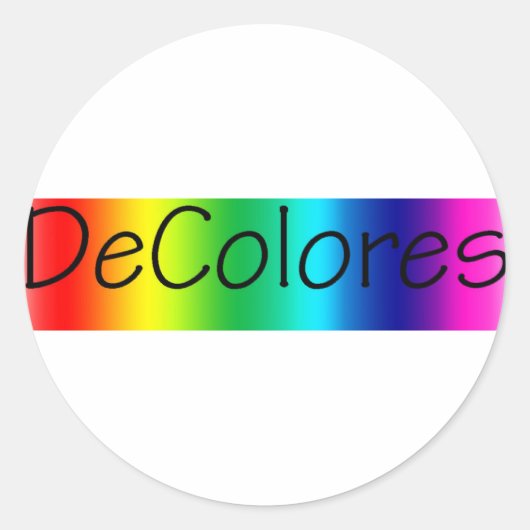 DeColores Ronde Sticker (Voorkant)