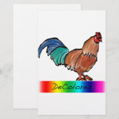 DeColores Rooster Briefpapier (Voorkant / Achterkant)